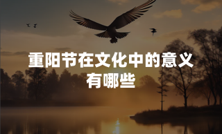 重阳节在文化中的意义有哪些？