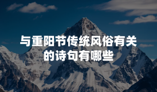 与重阳节传统风俗有关的诗句有哪些？